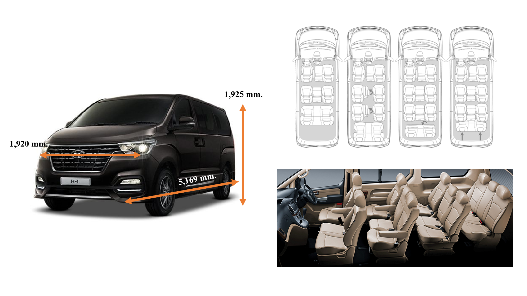 Exclusive Car Rental, H-1 van rental service in Nonthaburi, drive yourself and with a driver.
