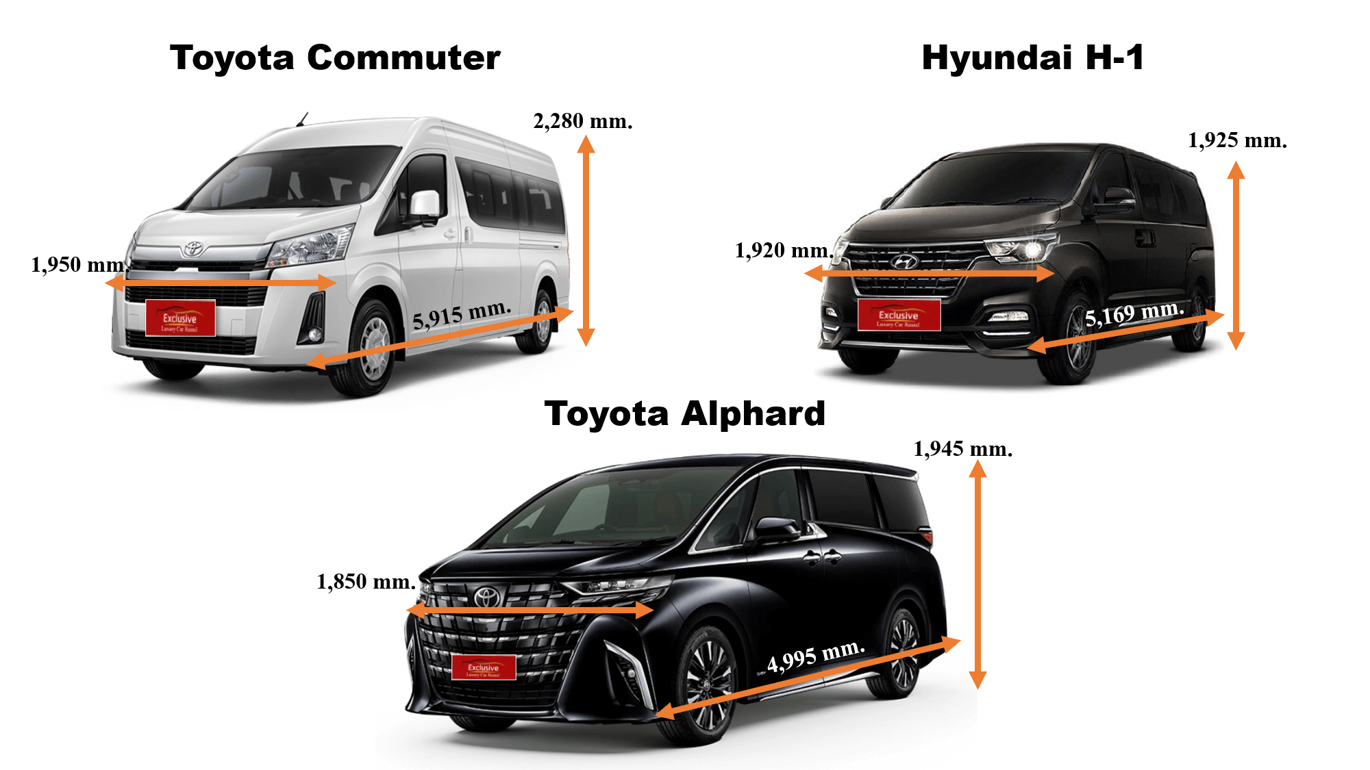 VIP van rental specs